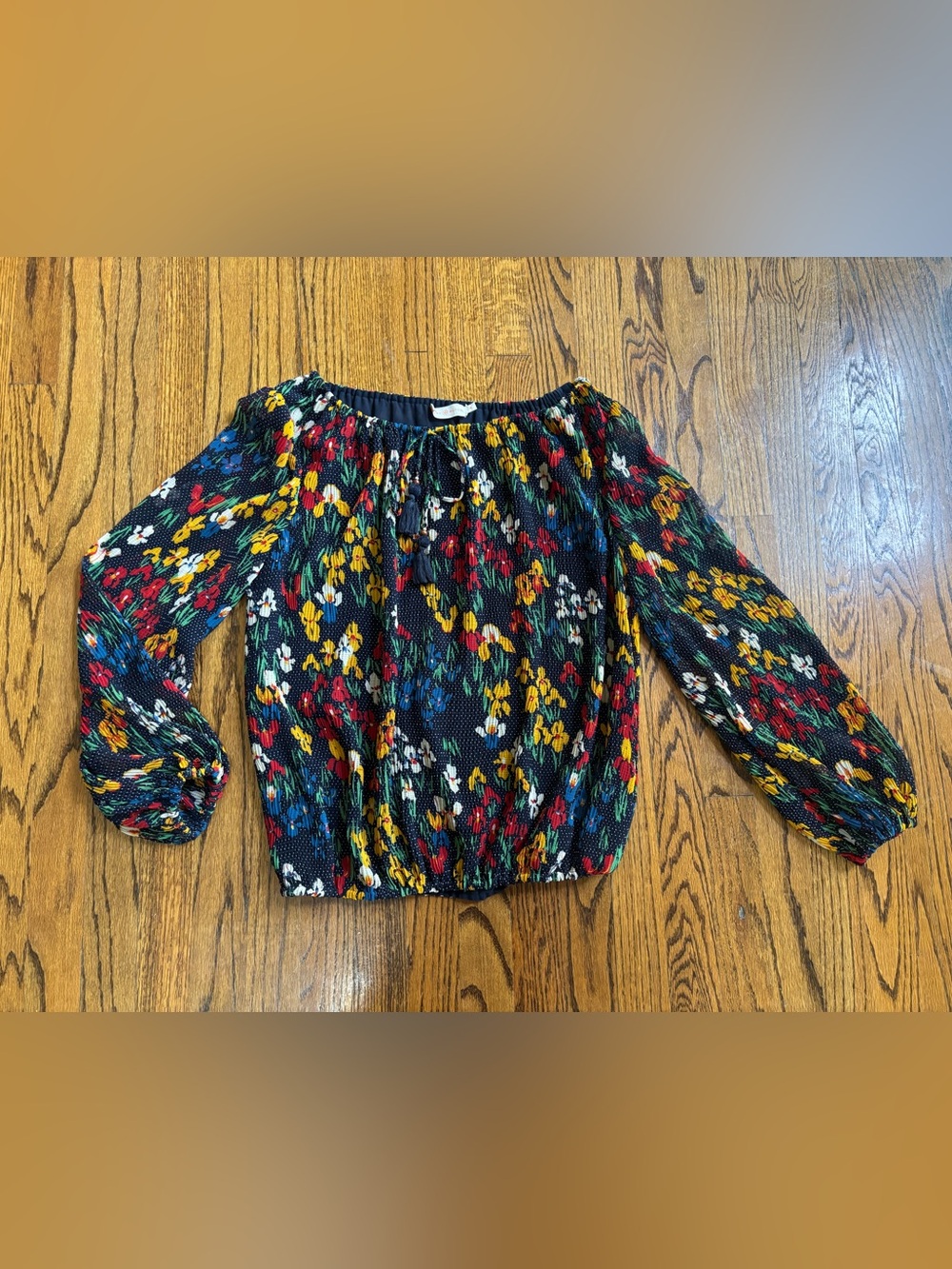 Tory Burch Multicolor Floral Off Shoulder Blouse Size M